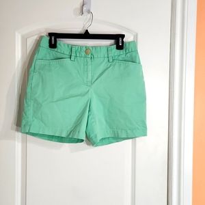 Lands' End Fit 2 Basic Light Green 4 Cotton Blend Shorts